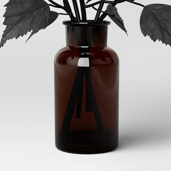 Threshold Black Leaves Arrangement Artificial Plant Glass Jar Halloween - Target - Picture 4 of 6